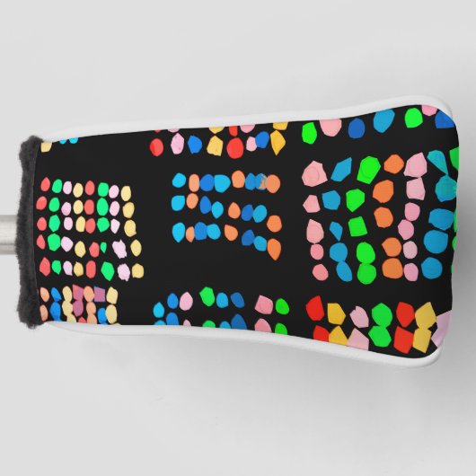 Stippen met kleur golfheadcover (Voorkant)