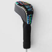 Stippen met kleur golfheadcover (Schuin)
