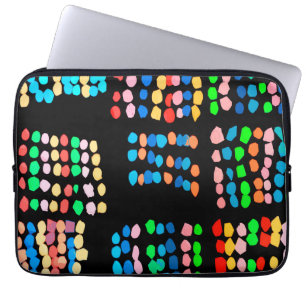 Stippen met kleur laptop sleeve
