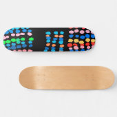 Stippen met kleur persoonlijk skateboard (Horizontaal)