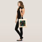Stippen met kleur tote bag (Voorkant (model))