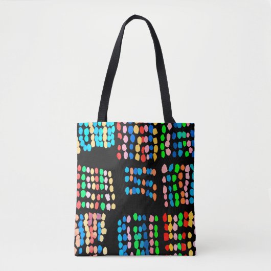 Stippen met kleur tote bag (Voorkant)