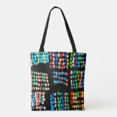 Stippen met kleur tote bag (Achterkant)