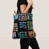 Stippen met kleur tote bag (Dichtbij)