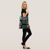 Stippen met kleur tote bag (Op model)