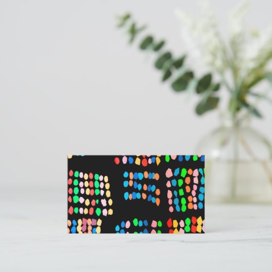 Stippen met kleur visitekaartje (Staand voorkant)