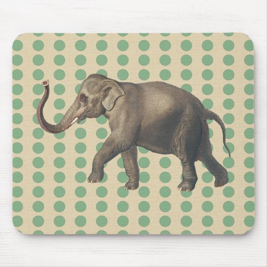 Stippen met lephant- met lephant muismat (Voorkant)