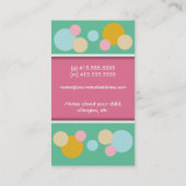 Stippen met mammie kaart contactkaartje (Achterkant)