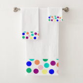 Stippen met meerdere kleuren bad handdoek (Insitu)