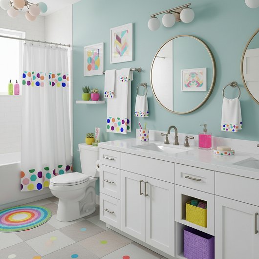 Stippen met meerdere kleuren bad handdoek