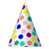 Stippen met meerdere kleuren feesthoedjes (Links)