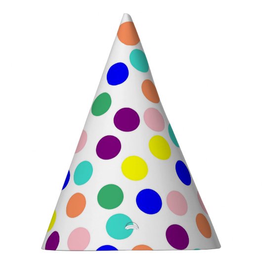 Stippen met meerdere kleuren feesthoedjes (Rechts)