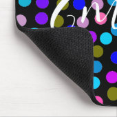 Stippen met meerdere kleuren op maat muismat (Hoek)