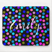 Stippen met meerdere kleuren op maat muismat (Voorkant)