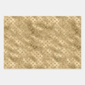 Stippen met roodgroene goudkerstfeestjes inpakpapier vel (Voorkant 3)