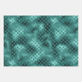 Stippen met roodgroene goudkerstfeestjes inpakpapier vel (Voorkant 2)