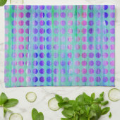 Stippen mini Periwinkle wassen Theedoek (Gevouwen)