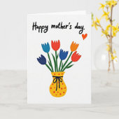 Stippen Moederkaart Kaart (Gele Bloem)
