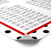 Stippen Monogram rood sjabloon Poster (Hoek)