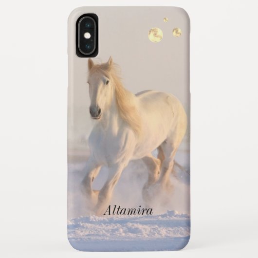 Stippen, mooi wit paard & strand Case-Mate iPhone case (Achterkant)