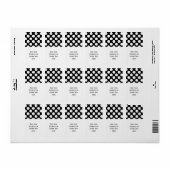 Stippen naadloos patroonwit + uw achtergrond. etiket (Full Sheet)