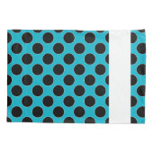 Stippen naadloze zwarte / witte vormgeving kussensloop (Achterkant-Links)