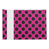 Stippen naadloze zwarte / witte vormgeving kussensloop (Achterkant-Rechts)