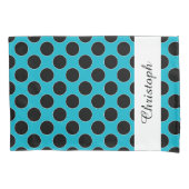 Stippen naadloze zwarte / witte vormgeving kussensloop (Voorkant-Links)