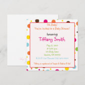 stippen, Oh Baby!U bent uitgenodigd voor een Baby  Kaart (Voorkant / Achterkant)