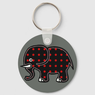 stippen olifant sleutelhanger