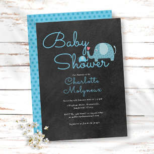 Stippen Olifanten Baby Shower / Sprinkle Boho Kaart
