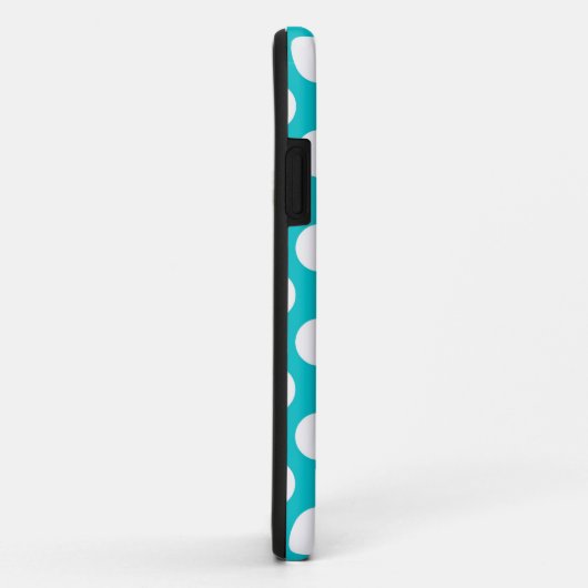 Stippen op aqua Case-Mate iPhone case (Achterkant/rechts)