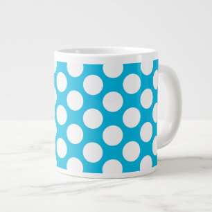 Stippen op Blauw Grote Koffiekop