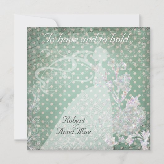 Stippen op Blauwgroen hebben en de Uitnodiging van (Voorkant)