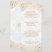 Stippen op de huwelijksdag Trendy Gold Menu (Voorkant / Achterkant)