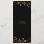 Stippen op de huwelijksdag Trendy Gold Menu (Achterkant)