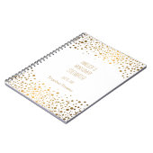 Stippen op de huwelijksdag Trendy Gold Notitieboek (Linkerzijde)