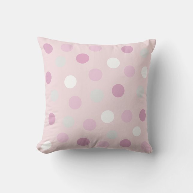 Stippen op licht roze goud kussen (Voorkant)