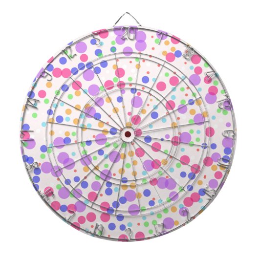 Stippen op roze dartbord (Voorkant)