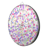 Stippen op roze dartbord (Voorkant Rechts)