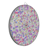 Stippen op roze dartbord (Voorkant Links)