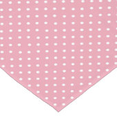 Stippen op Roze Korte Tafelloper (Hoek)