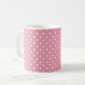Stippen op Roze Patroon Koffiemok (Voorkant links)