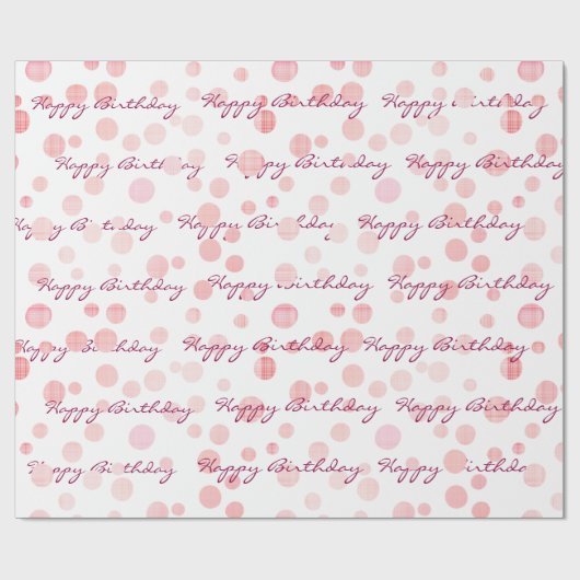 Stippen op witte achtergrond cadeaupapier (Vlak)