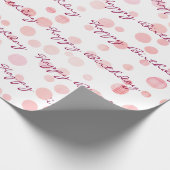 Stippen op witte achtergrond cadeaupapier (Hoek)