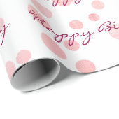 Stippen op witte achtergrond cadeaupapier (Rol Hoek)