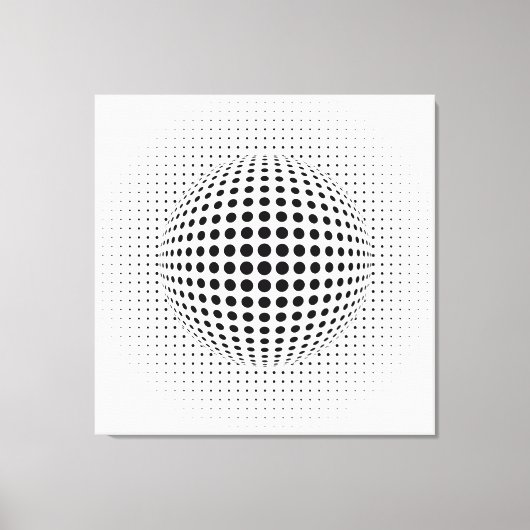 Stippen - optische illusie canvas afdruk (Voorkant)