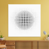 Stippen - optische illusie canvas afdruk (Insitu (Woonkamer))