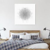 Stippen - optische illusie canvas afdruk (Insitu (Slaapkamer))