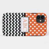 Stippen Oranje & Chevron iPhone 5 Hoesje (Achterkant (horizontaal))